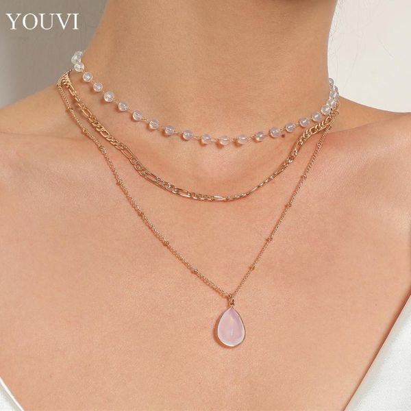 chains youvi multilayer necklaces opal pendants vintage choker necklace for women collier femme party jewelry charm, Silver
chains youvi multilayer necklaces opal pendants vintage choker necklace for women collier femme party jewelry charm, Silver