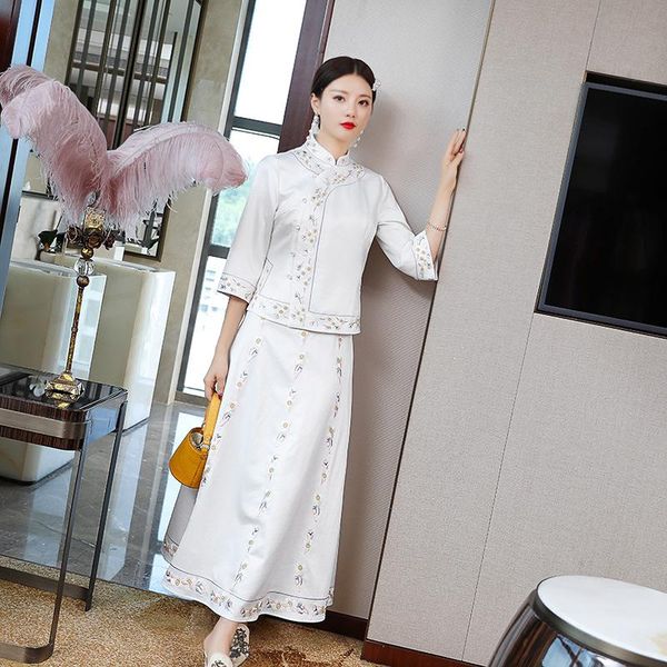 women's tracksuits 2021 chinese style hanfu summer half skirt tang young girl embroidered and, Gray
women's tracksuits 2021 chinese style hanfu summer half skirt tang young girl embroidered and, Gray