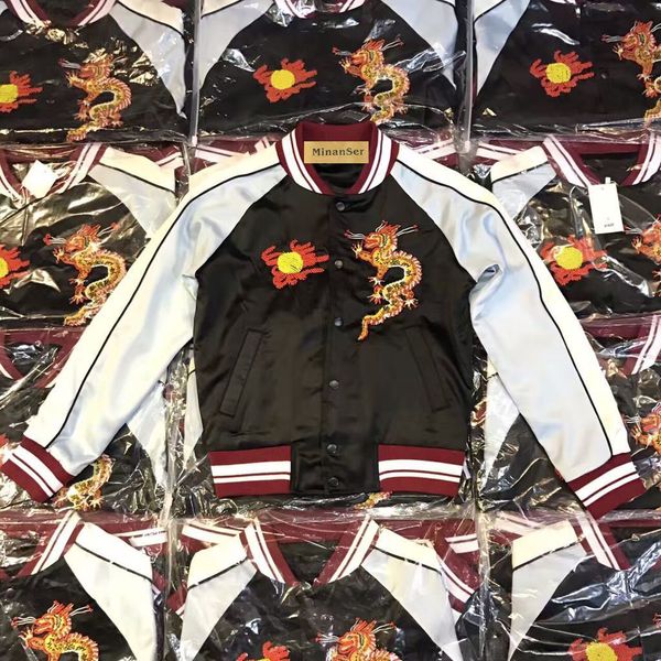 women's jackets 2021 autumn designer embroidered with chinese dragon beads, Black;brown
women's jackets 2021 autumn designer embroidered with chinese dragon beads, Black;brown