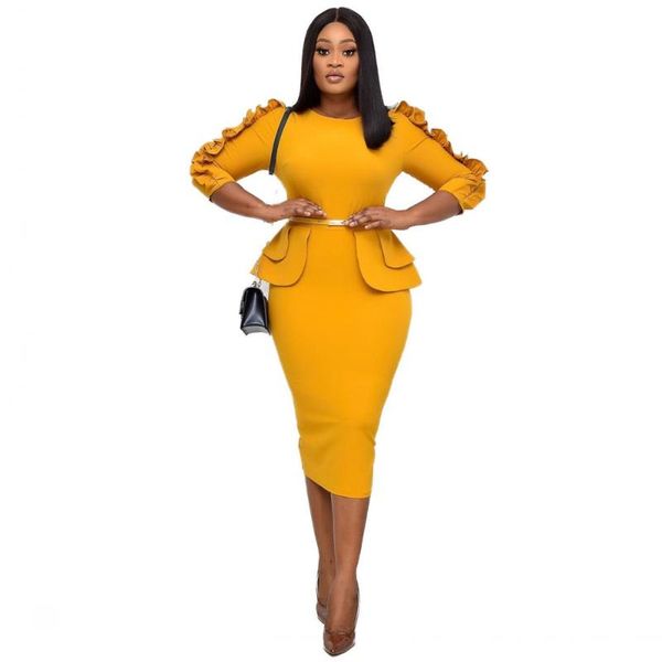 casual dresses office ladies occupation solid color simple pencil dress elegant temperament 3/4 sleeve daily work uniform african women, Black;gray
casual dresses office ladies occupation solid color simple pencil dress elegant temperament 3/4 sleeve daily work uniform african women, Black;gray