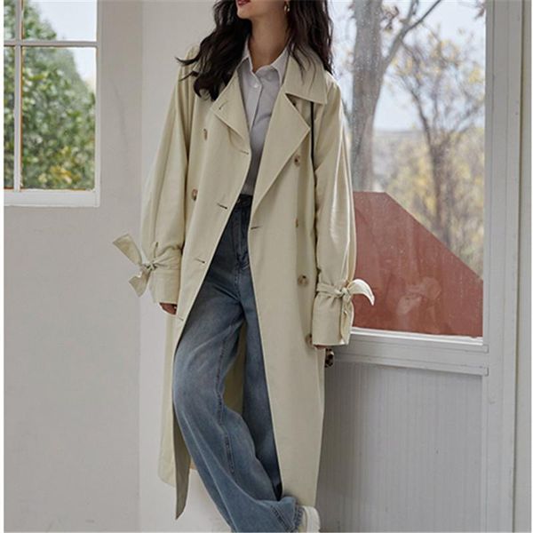 women's trench coats 2021 spring korean style loose overcoat british short-height windbreaker mid-length autumn, Tan;black
women's trench coats 2021 spring korean style loose overcoat british short-height windbreaker mid-length autumn, Tan;black