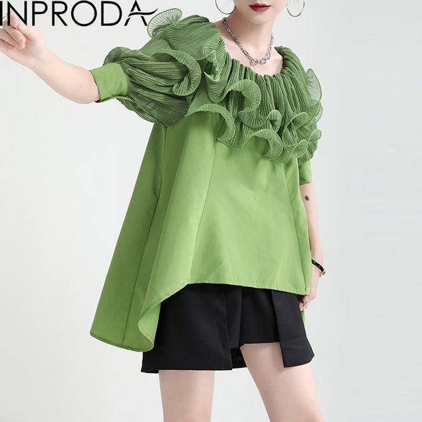 women's blouses & shirts inproda women shirt chiffon pleated blouse slash neck puff sleeve irregular summer fashion ladies 2021, White
women's blouses & shirts inproda women shirt chiffon pleated blouse slash neck puff sleeve irregular summer fashion ladies 2021, White