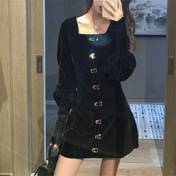 casual dresses fashion retro square collar puff sleeve short dress women's autumn waist slim all-match, Black;gray
casual dresses fashion retro square collar puff sleeve short dress women's autumn waist slim all-match, Black;gray