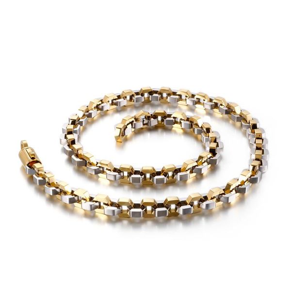 chains men 316l stainless steel rock jewelry contrast geometric 10mm width hip hop heavy thick link chain necklace 63cm, Silver
chains men 316l stainless steel rock jewelry contrast geometric 10mm width hip hop heavy thick link chain necklace 63cm, Silver