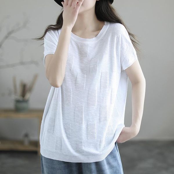 summer knitting cotton t-shirt women retro casual pullovers o-neck short sleeve loose white tee shirt solid color cloth women's
summer knitting cotton t-shirt women retro casual pullovers o-neck short sleeve loose white tee shirt solid color cloth women's