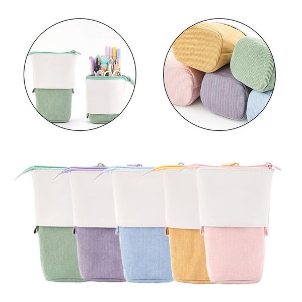 standing pencil holder stationery pouch pu corduroy cosmetics makeup bag multifunction bags
standing pencil holder stationery pouch pu corduroy cosmetics makeup bag multifunction bags