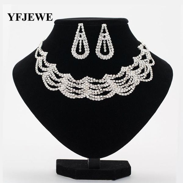 earrings & necklace yfjewe silvery plated austrian rhinestone chain sets for women party prom jewelry jewellery n348, Silver
earrings & necklace yfjewe silvery plated austrian rhinestone chain sets for women party prom jewelry jewellery n348, Silver