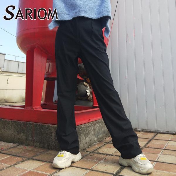 casual loose black womens pants streetwear zipper high waist 90s aesthetic wide leg long trousers ladies spring pantalon women's & capr, Black;white
casual loose black womens pants streetwear zipper high waist 90s aesthetic wide leg long trousers ladies spring pantalon women's & capr, Black;white