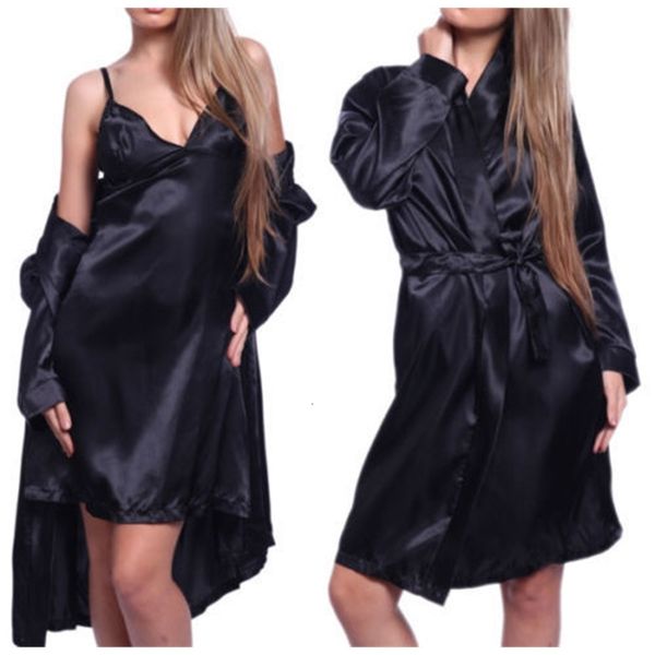 women's sleepwear lingerie nightdress g-string pajamas women satin robe d2fv, Black;red
women's sleepwear lingerie nightdress g-string pajamas women satin robe d2fv, Black;red