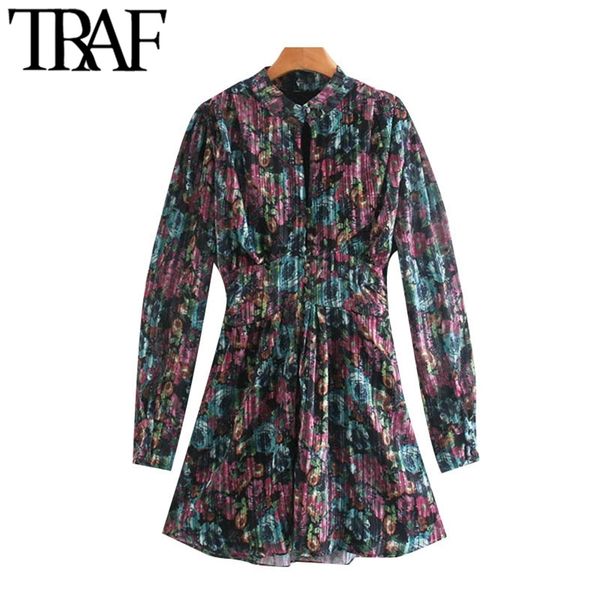 women chic fashion floral print metallic thread mini dress vintage long sleeve with lining female dresses mujer 210507, Black;gray
women chic fashion floral print metallic thread mini dress vintage long sleeve with lining female dresses mujer 210507, Black;gray