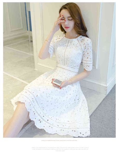 lace women es custom summer the white embroidered cultivate one's morality with short sleeves, Black;gray
lace women es custom summer the white embroidered cultivate one's morality with short sleeves, Black;gray