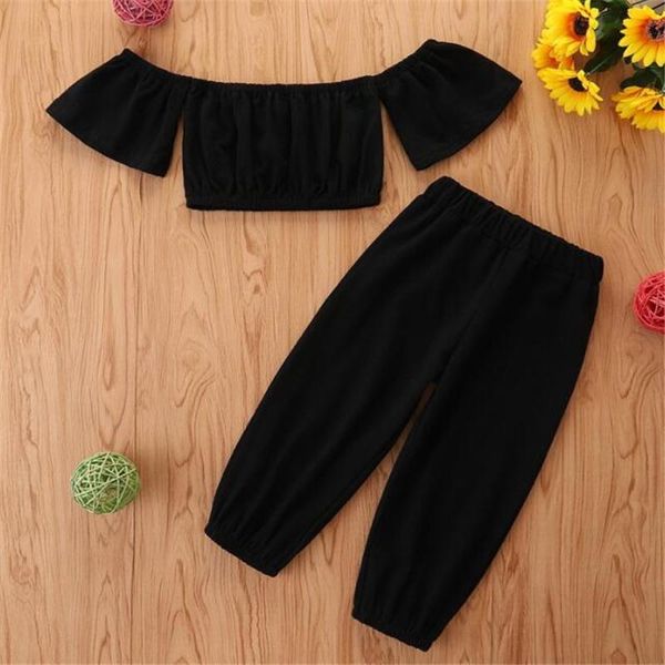 clothing sets 2021 fashion kids girls clothes two piece set solid off shoulder short sleeve t shirts long pants children costume, White
clothing sets 2021 fashion kids girls clothes two piece set solid off shoulder short sleeve t shirts long pants children costume, White