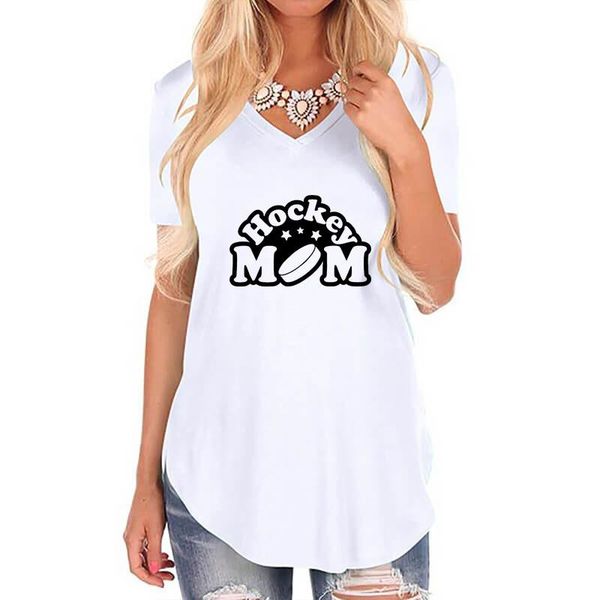 women's t-shirt hockey mom stars graphic letter print loose tshirt female harajuku v neck vintage women lover gift summer casual, White
women's t-shirt hockey mom stars graphic letter print loose tshirt female harajuku v neck vintage women lover gift summer casual, White