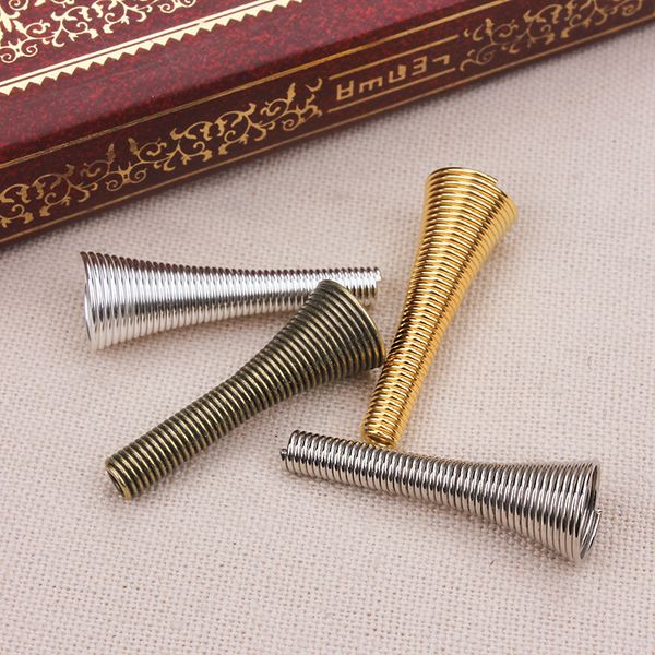 50 pcs /lot 26mm length spring beads caps end hat caps diy jewelry accessories findings, Silver
50 pcs /lot 26mm length spring beads caps end hat caps diy jewelry accessories findings, Silver