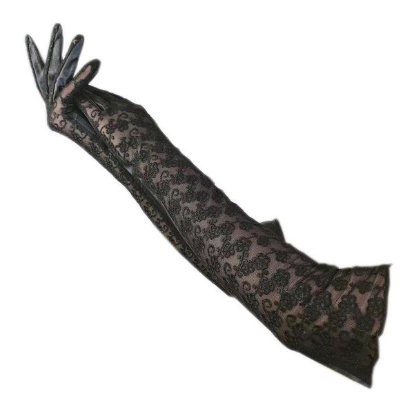five fingers gloves spring autumn winter ladies fashion sheepskin ab version lace 50cm silk banquet women driving black, Blue;gray
five fingers gloves spring autumn winter ladies fashion sheepskin ab version lace 50cm silk banquet women driving black, Blue;gray