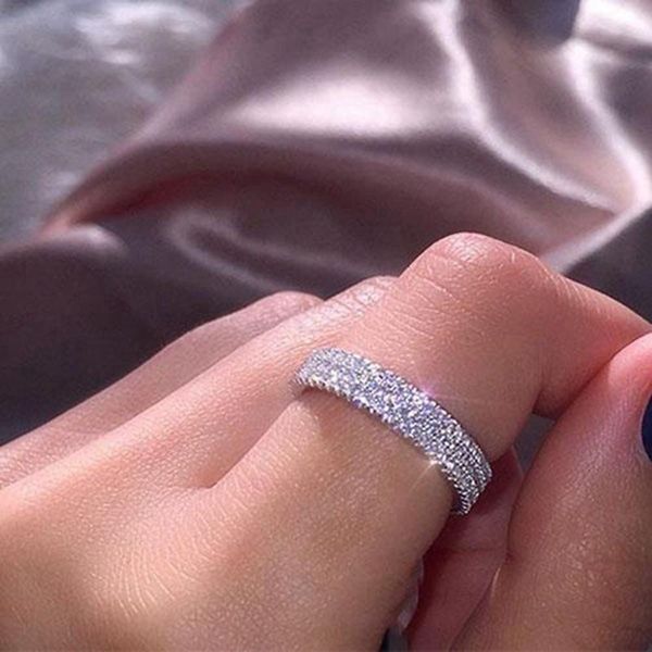 fashion simple three-row zircon princess ring women's wedding engagement exquisite jewelry anniversary gift rings, Slivery;golden
fashion simple three-row zircon princess ring women's wedding engagement exquisite jewelry anniversary gift rings, Slivery;golden
