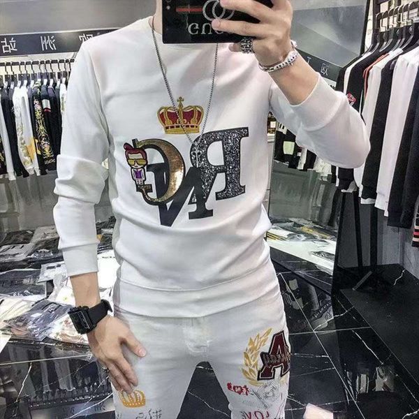 shirt 2021 spring polo net red thorn printing crown trend sweater men's winter lovers' long sve t-shirt, White;black
shirt 2021 spring polo net red thorn printing crown trend sweater men's winter lovers' long sve t-shirt, White;black
