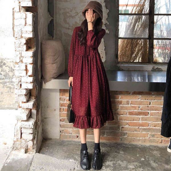 dress moluleva women loose lace buttons line-to-line women's printed polka dots dressed in vintage chiffon casual mid-long femme, Black;gray
dress moluleva women loose lace buttons line-to-line women's printed polka dots dressed in vintage chiffon casual mid-long femme, Black;gray