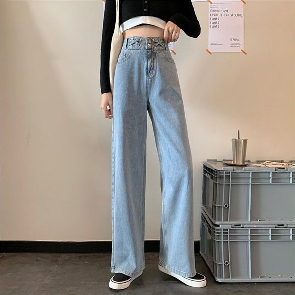 women's jeans straight tube high waist denim pants thin autumn clothes 2021 wide leg design feeling floor length rac, Blue
women's jeans straight tube high waist denim pants thin autumn clothes 2021 wide leg design feeling floor length rac, Blue