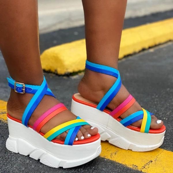 dress shoes karin ins leisure fashion brand women design rainbow buckle strap wegdes high heels summer casual sandals, Black
dress shoes karin ins leisure fashion brand women design rainbow buckle strap wegdes high heels summer casual sandals, Black