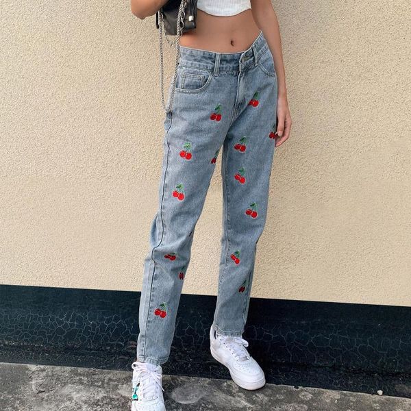 casual high-waist jeans woman long trousers cowboy female loose streetwear embroidered straight leg pants vaqueros #t1g women's, Blue
casual high-waist jeans woman long trousers cowboy female loose streetwear embroidered straight leg pants vaqueros #t1g women's, Blue