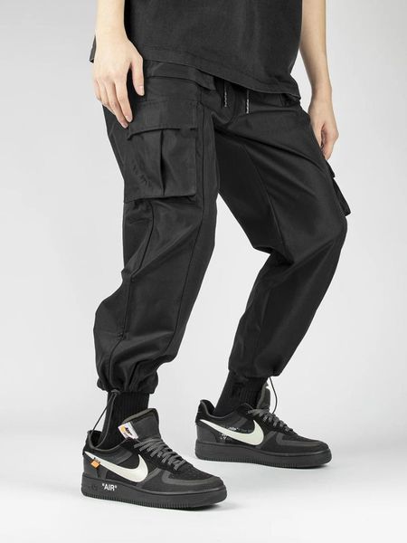 men's pants sports casual trendy autumn thin multi-pocket overalls and winter brand outdoor fitness, Black
men's pants sports casual trendy autumn thin multi-pocket overalls and winter brand outdoor fitness, Black