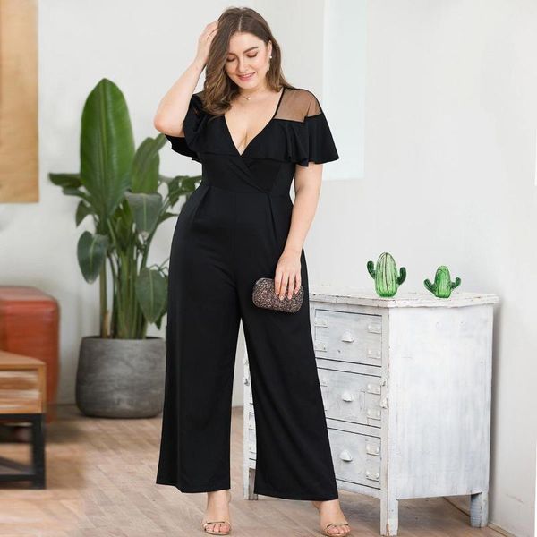 women's jumpsuits & rompers jumpsuit woman summer 2021 ruffled deep v high waist plus size lace patchwork wide leg pants ol casual, Black;white
women's jumpsuits & rompers jumpsuit woman summer 2021 ruffled deep v high waist plus size lace patchwork wide leg pants ol casual, Black;white