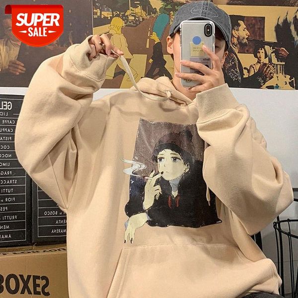 sweater men's hooded autumn and winter plus velvet thickening harajuku style student loose all-match jacket #qn1z, Black
sweater men's hooded autumn and winter plus velvet thickening harajuku style student loose all-match jacket #qn1z, Black