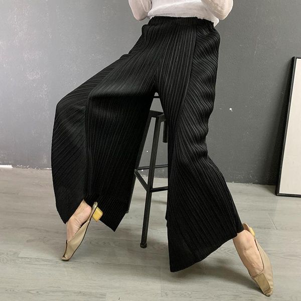 plus size pants women's clothing 2021 autumn solid color loose stretch miyake pleated casual for women 45-75kg full length, Black
plus size pants women's clothing 2021 autumn solid color loose stretch miyake pleated casual for women 45-75kg full length, Black
