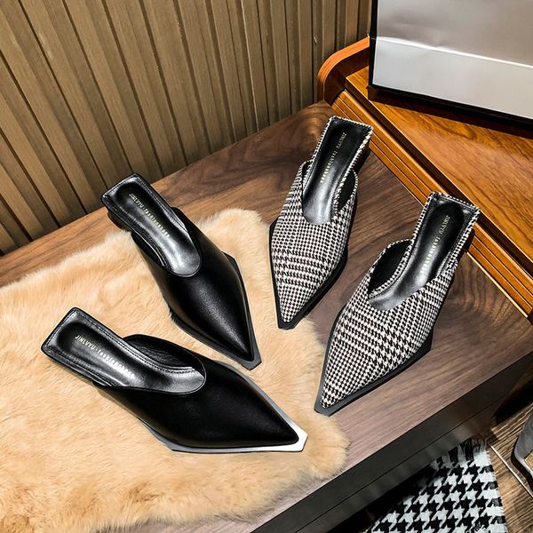 mid heel slipper womanpointed toefashion women summer shoes slidesslip on for lazy girlskorea styleblackwhitedropshipping, Black
mid heel slipper womanpointed toefashion women summer shoes slidesslip on for lazy girlskorea styleblackwhitedropshipping, Black