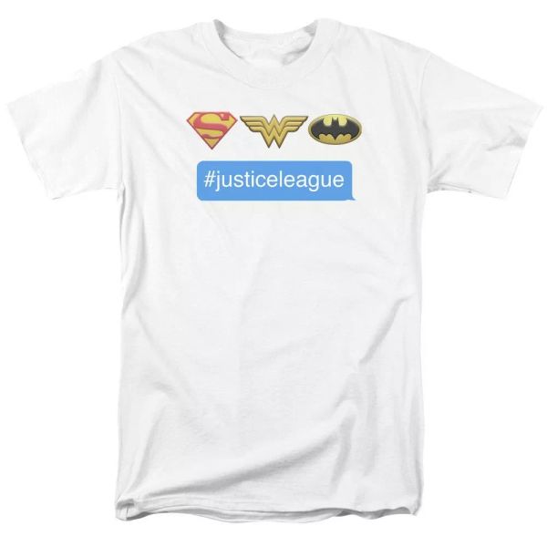 justice league of america - hashtag t-shirt dc comics sizes s-3x new, White;black
justice league of america - hashtag t-shirt dc comics sizes s-3x new, White;black