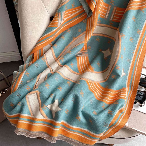 star imitation cashmere women's warm long scarf lengthened thickened and new shawl bib, Blue;gray
star imitation cashmere women's warm long scarf lengthened thickened and new shawl bib, Blue;gray