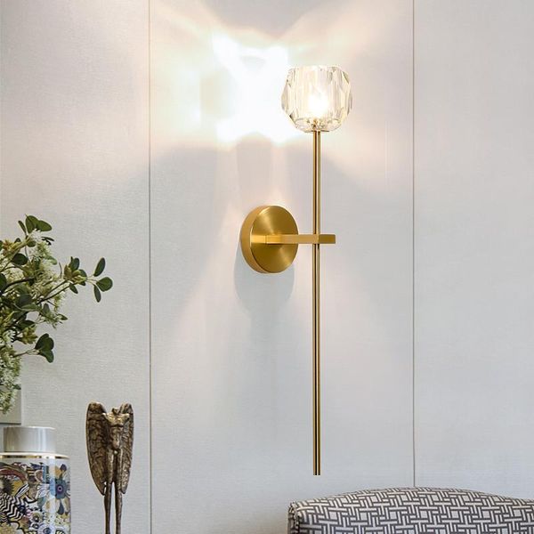 wall lamp modern light luxury crystal gold el bedroom bedside living room background sconces
wall lamp modern light luxury crystal gold el bedroom bedside living room background sconces