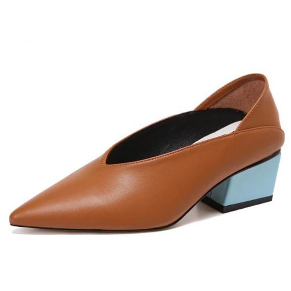 dress shoes fashion spring women's shoe pumps small size high heels v mouth pointed toe mixed color crude work obuv, Black
dress shoes fashion spring women's shoe pumps small size high heels v mouth pointed toe mixed color crude work obuv, Black