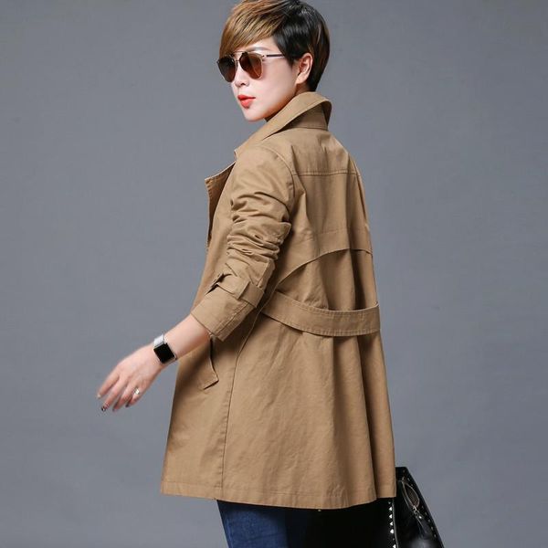 women's trench coats cotton 100% plus size navy coat female spring autumn windbreaker women european para as mulheres, Tan;black
women's trench coats cotton 100% plus size navy coat female spring autumn windbreaker women european para as mulheres, Tan;black