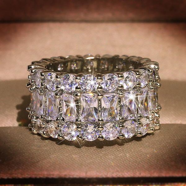 cluster rings s925 sterling silver color big band ring with bling zircon stone for women fashion jewelry 2021, Golden;silver
cluster rings s925 sterling silver color big band ring with bling zircon stone for women fashion jewelry 2021, Golden;silver