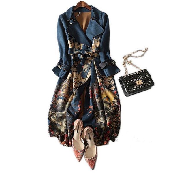 women's leather & faux autumn and winter suede long-sleeved trench coat women plus size, Black
women's leather & faux autumn and winter suede long-sleeved trench coat women plus size, Black