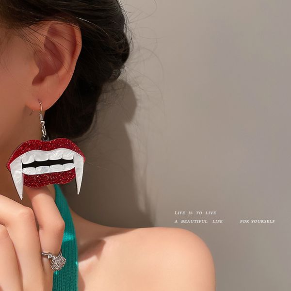 funny teeth lips witch magic catch earrings halloween exaggerated evil fun ear hook personality earrings female, Silver
funny teeth lips witch magic catch earrings halloween exaggerated evil fun ear hook personality earrings female, Silver