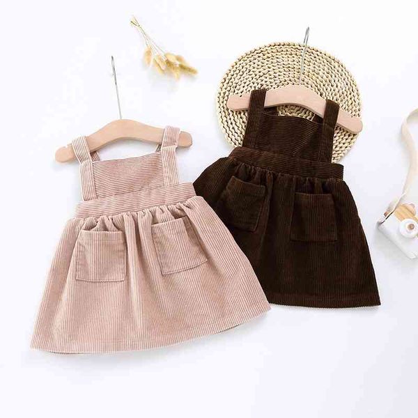 spring fashion lovely girl dress solid corduroy suspenders baby clothes infant clothing with pocket toddler dresses 210413, Red;yellow
spring fashion lovely girl dress solid corduroy suspenders baby clothes infant clothing with pocket toddler dresses 210413, Red;yellow