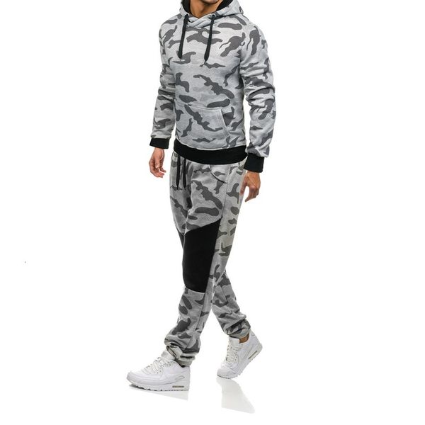 men's tracksuits fashion camouflage sports casual suit slim hooded taeq, Gray
men's tracksuits fashion camouflage sports casual suit slim hooded taeq, Gray