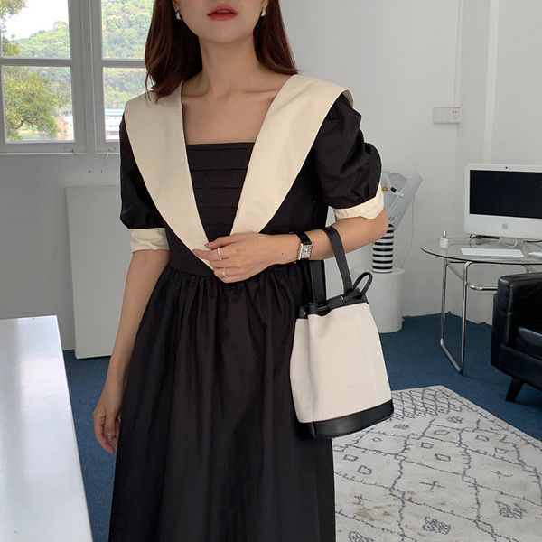 casual dresses gentle retro patchwork elegant 2021 summer office lady streetwear loose brief high waist women chic long es c81v, Black;gray
casual dresses gentle retro patchwork elegant 2021 summer office lady streetwear loose brief high waist women chic long es c81v, Black;gray