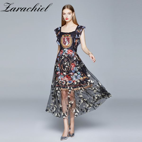 elegant print flower embroidery patchwork party women summer butterfly sleeve long dress vintage chic mesh dresses vestido 210416, Black;gray
elegant print flower embroidery patchwork party women summer butterfly sleeve long dress vintage chic mesh dresses vestido 210416, Black;gray