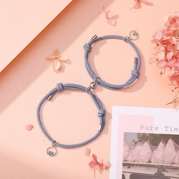 link, chain 2pcs/set creative alloy couple magnetic attraction ball bracelet for women men stainless steel friendship bracelets jewelry gift, Black
link, chain 2pcs/set creative alloy couple magnetic attraction ball bracelet for women men stainless steel friendship bracelets jewelry gift, Black