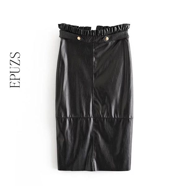 skirts winter bazk zipper pu leather skirt women bodycon midi streetwear ruffle belt office faux black
skirts winter bazk zipper pu leather skirt women bodycon midi streetwear ruffle belt office faux black