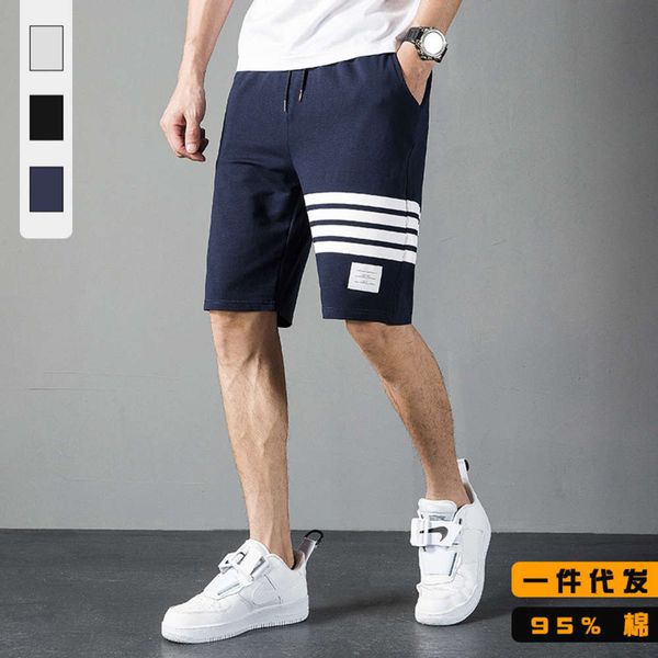 tb four bar casual sports pants men's knitted loose capris gym thin elastic waist over knee shorts, Black
tb four bar casual sports pants men's knitted loose capris gym thin elastic waist over knee shorts, Black