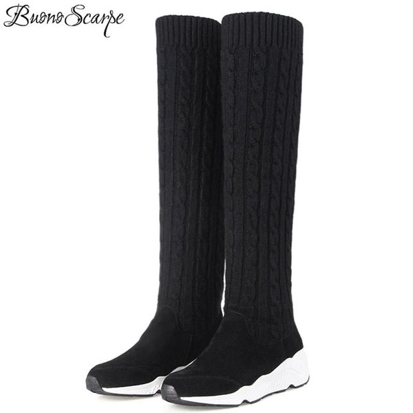 boots buonoscarpe women slim genuine leather over the knee snow fashion winter thigh high shoes woman, Black
boots buonoscarpe women slim genuine leather over the knee snow fashion winter thigh high shoes woman, Black