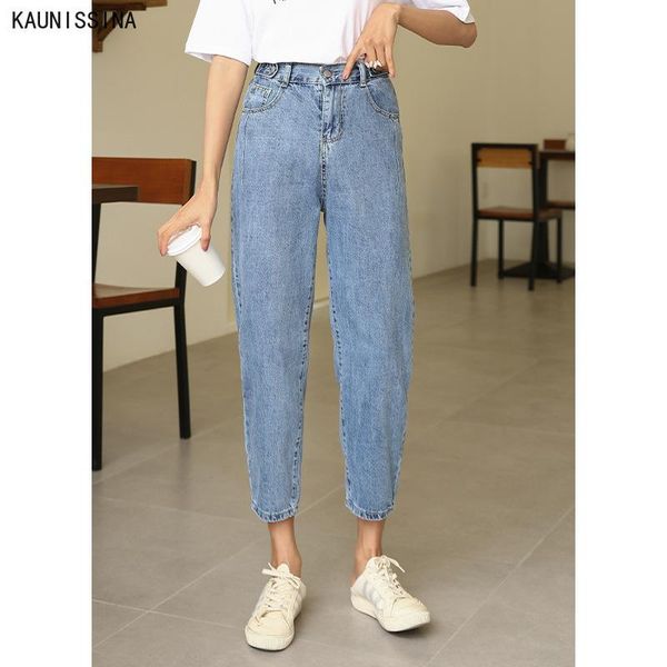 women's jeans woman elastic waist harajuku style loose harem pants spring high women wide leg ankle length denim, Blue
women's jeans woman elastic waist harajuku style loose harem pants spring high women wide leg ankle length denim, Blue