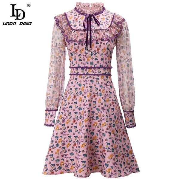 della summer fashion designer short dresses women long sleeve elegant mesh patchwork floral print vintage mini dress casual, Black;gray
della summer fashion designer short dresses women long sleeve elegant mesh patchwork floral print vintage mini dress casual, Black;gray