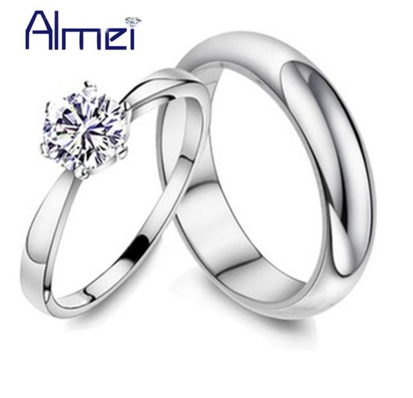 almei 49% off silver color pair rings for men and women wedding band lovers fashion crystal couple ring anel zircon jewelry j063, Slivery;golden
almei 49% off silver color pair rings for men and women wedding band lovers fashion crystal couple ring anel zircon jewelry j063, Slivery;golden