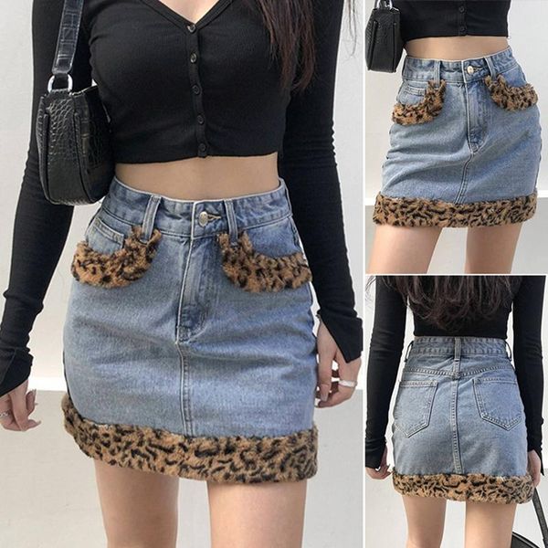 skirts women's street leopard stitching denim skirt, Black
skirts women's street leopard stitching denim skirt, Black